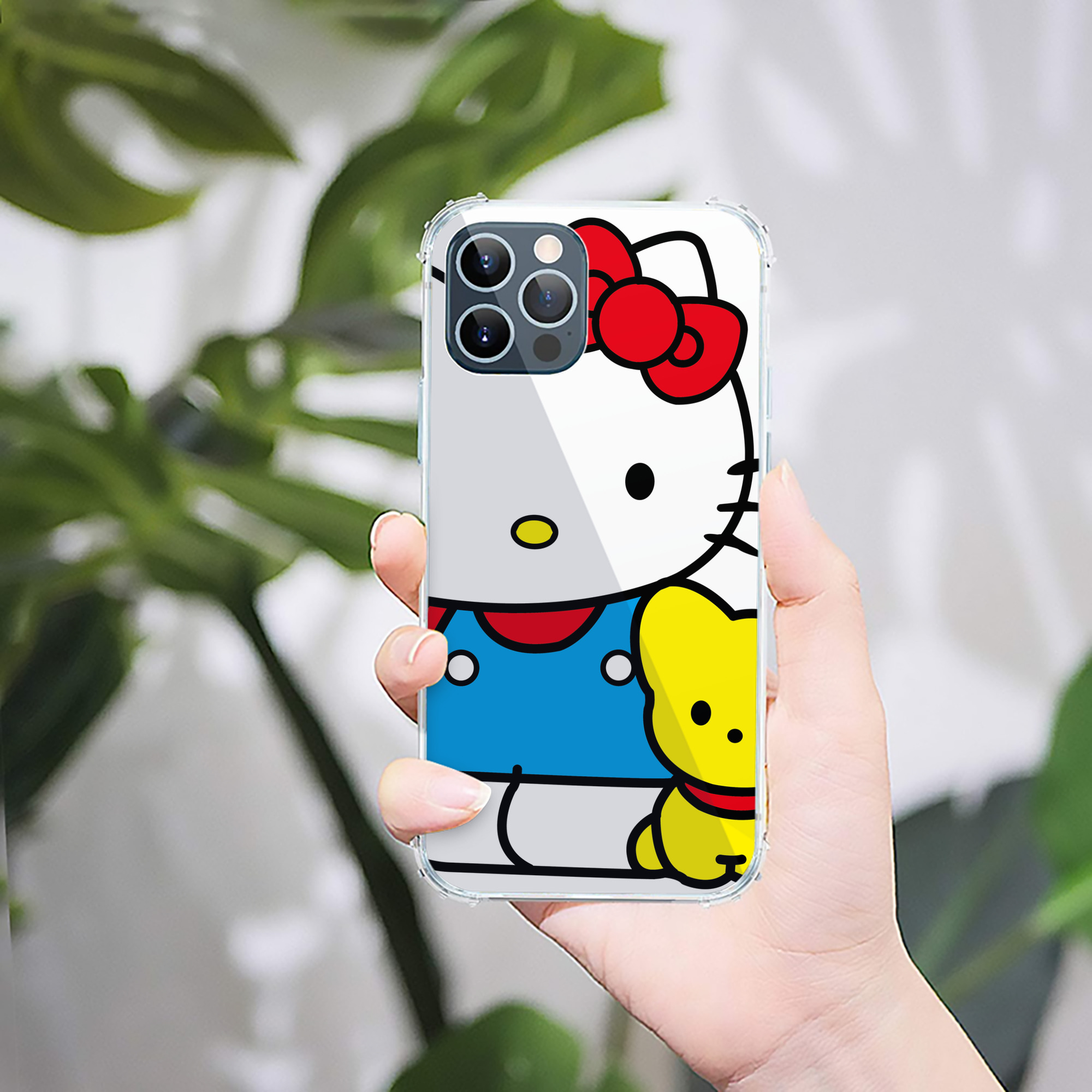 （画像用） Hello Kitty ハローキティ 【iPhone 12シリーズ対応】透明スマホケース（クリアソフトケース）